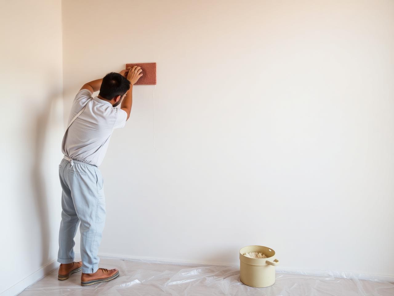 Preparació de parets abans de pintar